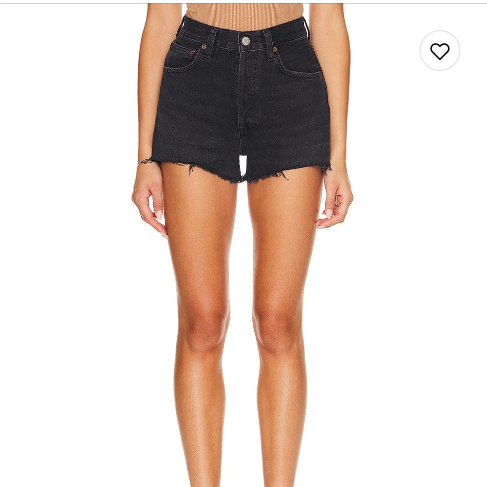 AGOLDE Black Jean Shorts from Revolve